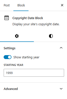 Copyright Data Block