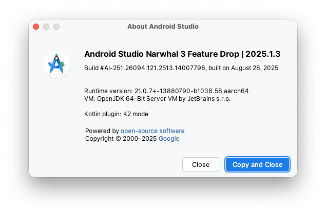 Android Studio Version